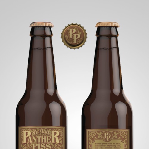 "Panther Piss" BEER Label - GuaranteedWinner - Blind, not private.   Get Pissed!   Design by Wintrygrey