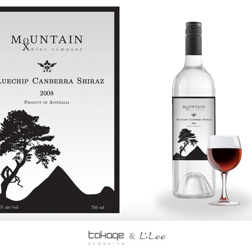 Mountain X Wine Label デザイン by TokageCreative