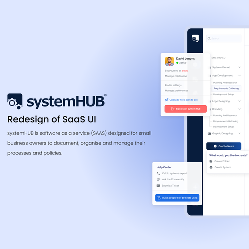 Redesign of SaaS UI Design by Creative juice ©