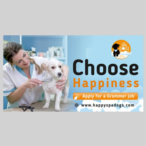 Choose Happiness Banner Design Design von DezinDragonz