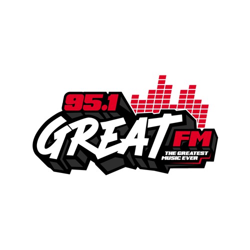 New Radio Station Logo playing Great music from the 70s, 80s, 90s and early 2000s! Design by Storiebird