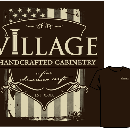 Village Handcrafted Cabinetry needs a new t-shirt design Design por gorillamg