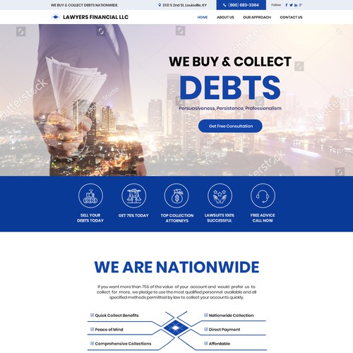 Debt Collection Website Design by Creative GS