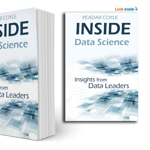 Design a cool, trendy ebook cover for 'Inside Data Science'. Design by Merc Studio