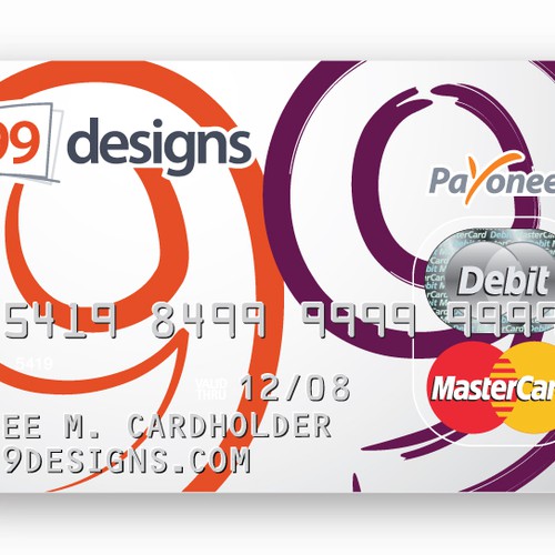 Prepaid 99designs MasterCard® (powered by Payoneer) Design by Spark & Colour