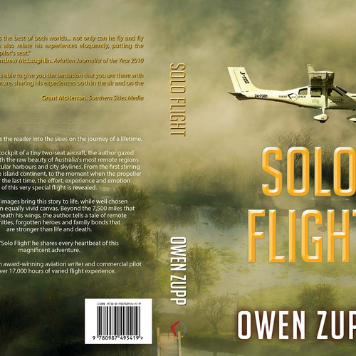 Solo Flight. Design an awesome book cover that captures the adventure of flight. Design by LilaM