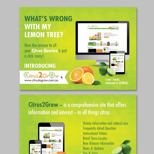 Designs Citrus Site needs eye catching Promotional Post Card with