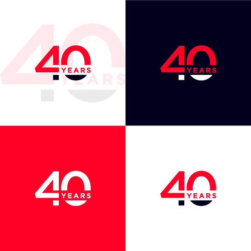 Looking for a modern, expressive 40 years jubilee logo Design by WaksArt©