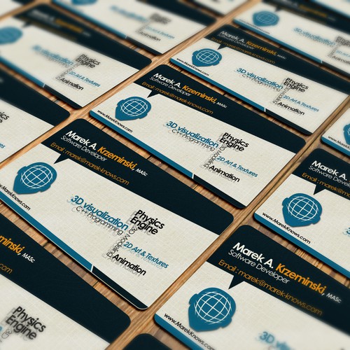 Create a business card for www.marek-knows.com デザイン by Raptor Design