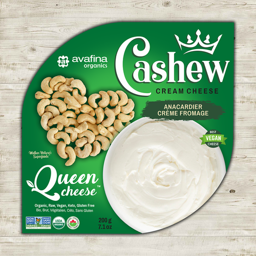 Vegan Cashew Cheese Packaging Rebrand Design by TypeF Design