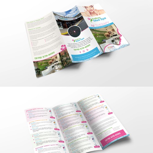 Design a brochure for IV Therapy at Sudbury Med Spa, FULL CONTENT PROVIDED Design by mou*7