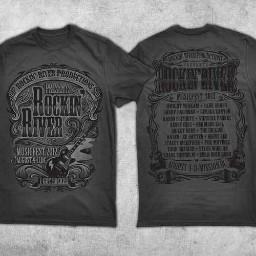 Cool T-Shirt for Country Music Festival Design by BATHI