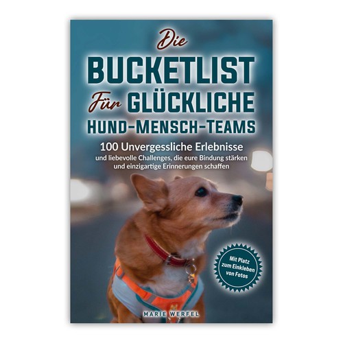 Design a harmonious, cute cover for a dog & human bucketlist Design by A_Ndesign