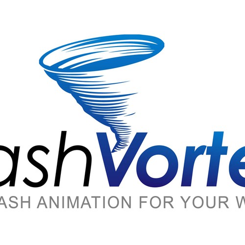 FlashVortex.com logo Réalisé par design2work