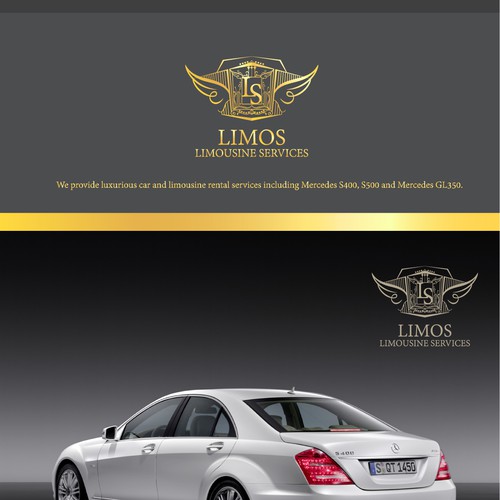 YOUR LUXURIOUS LOGO WITH A LUXURIOUS LIMOUSINE SERVICES Design by NB201