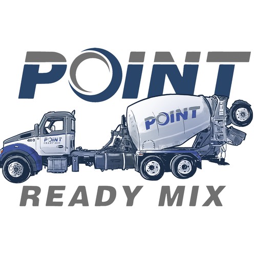 Fun truck graphic for Point Ready Mix! Design by Toolbar