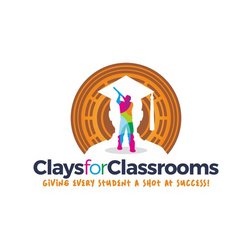 Design a logo for clay shooting fundraising event which will support education. Design by Wiell