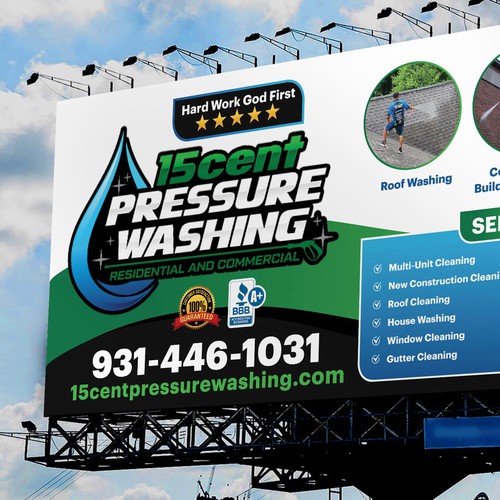 Modern Pressure Washing Billboard Design by SoftSkills