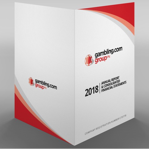 Annual Report Cover for Gambling.com Group Design by Xnine