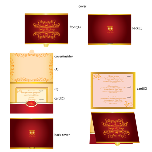 Wedding invitation card design needed for Yuyu & Jorge Design por Phip.B
