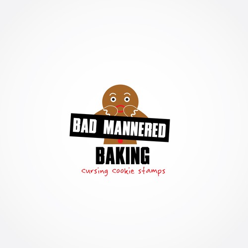 Need a fucking cool logo for Bad Mannered Baking - a swearing cookie stamp company Design by Moonlit Fox