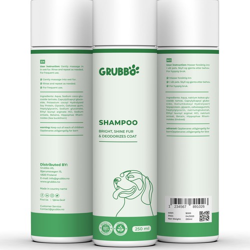 Design label for dog shampoo Design réalisé par Imee008