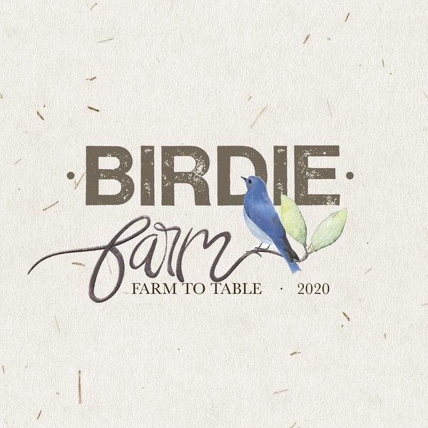 Blue bird Hand drawn watercolor