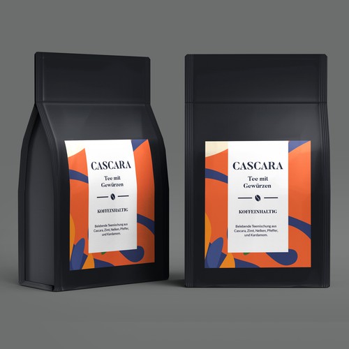 Cascara tea label Design by Experiva