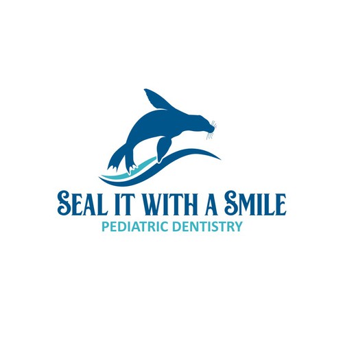 Modern and fun seal logo & branding package for new pediatric dentist! Diseño de nik007