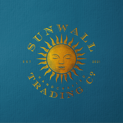 Hatching/stippling style sun logo... let’s create an awesome vintage-luxury logo! Design by gothlux