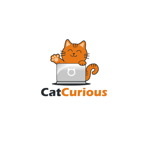 Logo design for "Cat Curious" cat blog and resource site Design by .m.i.a.