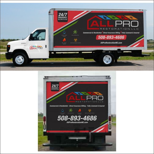 New vehicle Wrap for a Restoration truck Diseño de dnite