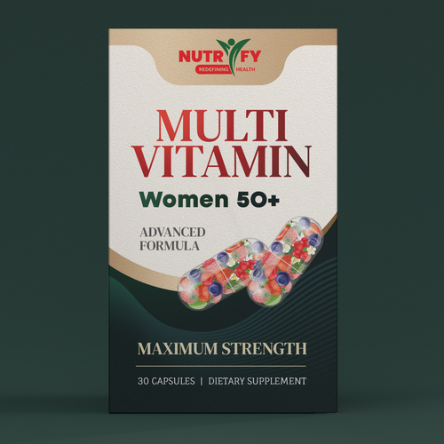 Design a premium packaging for Multivitamin for women 50+ brand for Nigerian Consumers-ontwerp door ilonaGi