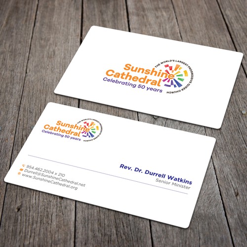Business Card for Growing Progressing LGBTQ Church Design by Rskylight