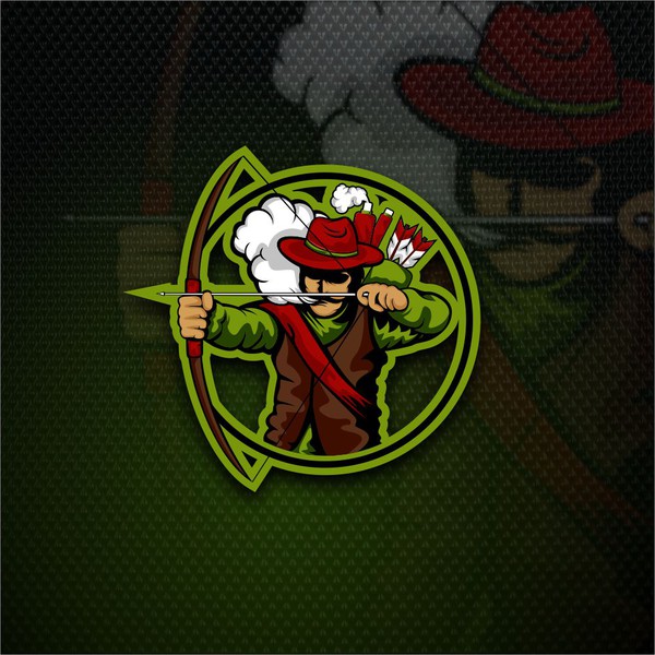 Design by Dhiyaa Naufalr titled "hunter mascot design"