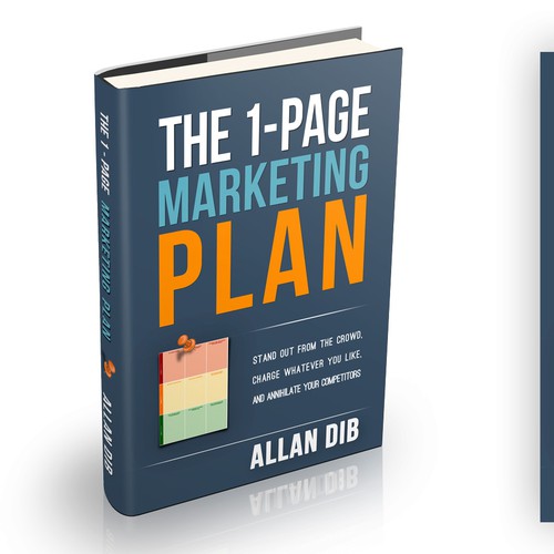 Create a captivating business book cover for "The 1-Page Marketing Plan" Design by Virdamjan