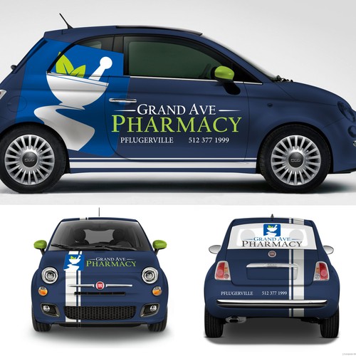 Pharmacy delivery car full wrap design Signage contest