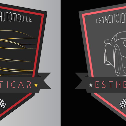 Créér un logo qui représente l'esthétique de la voiture. Design by Petite Plume