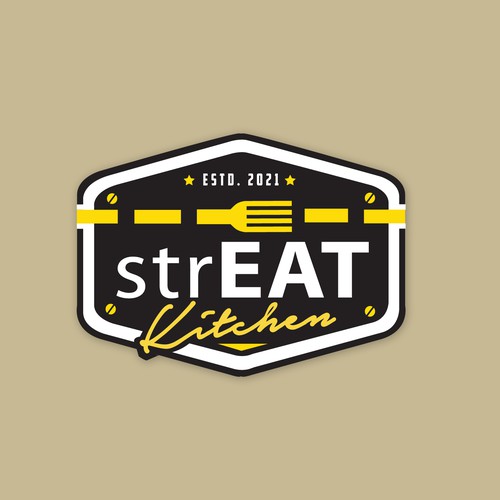 strEAT Kitchen Logo Design by Fortuna Design