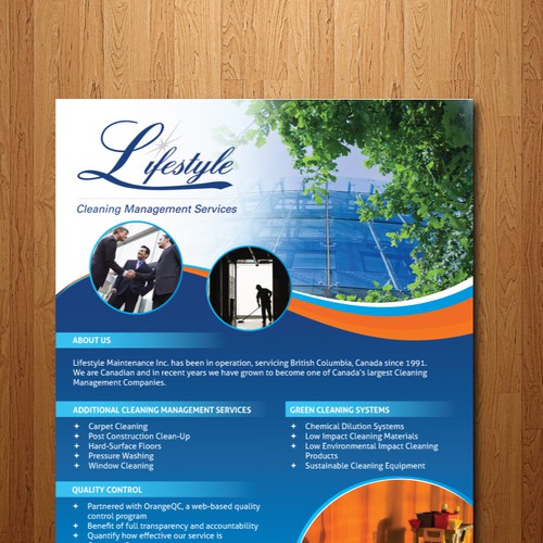 Create the new Commercial Janitorial Cleaning Services brochure for ...