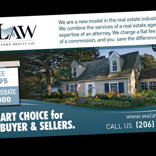 Create the magazine ad for WaLaw Realty, LLC Design by kristianvinz