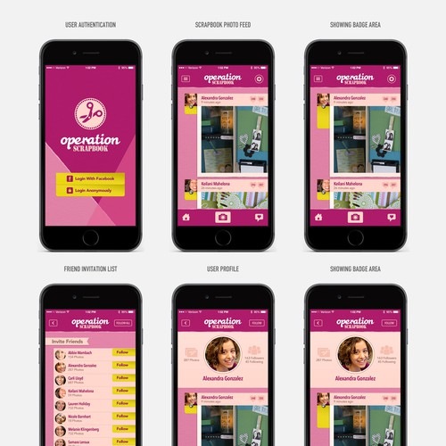 "Operation Scrapbook" - App for scrapbookers Design by Gerardo Betancourt
