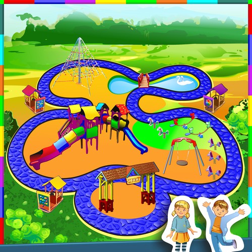 Create an interactive story telling set with board and characters Design von boguszowa1