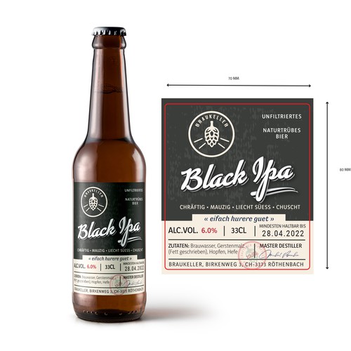 Microbrauerei: Bierflasche sucht Etikettendesign Design by Krasi Miletieva