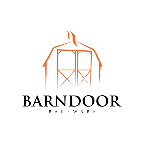 Create a "cool rustic" styled logo of a Barn Door for Barn Door Bakeware Logo Design by Studio644