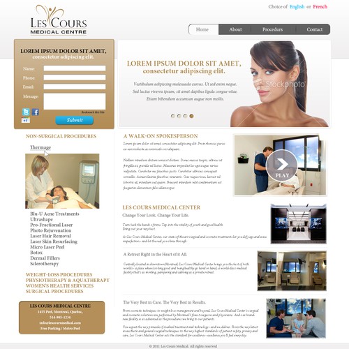 Les Cours Medical Centre needs a new website design Réalisé par Des♥️N