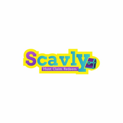 Modern & Gamified Logo for Scavly: An AR-Powered Treasure Hunt App
