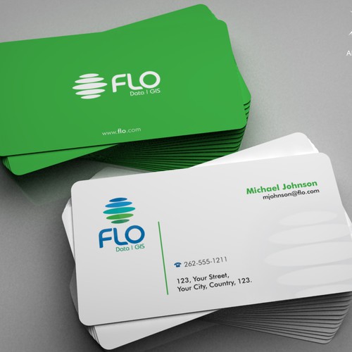 Business card design for Flo Data and GIS Réalisé par DesignsTRIBE