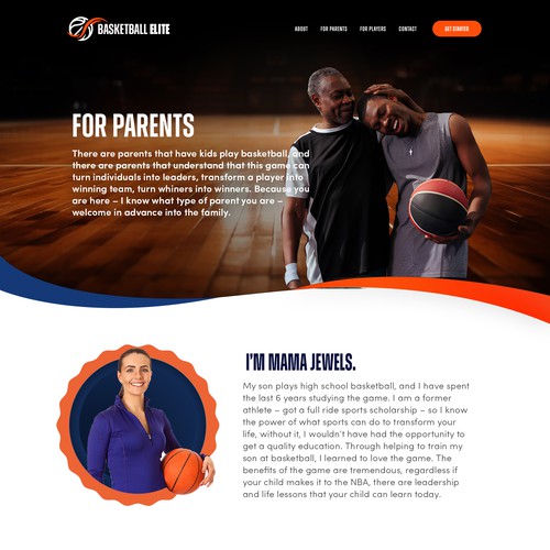 Designs | Unique Basketball Website - for middle school ballers | Web ...