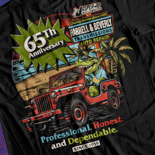 An Old Florida Feeling T-Shirt for Top Auto Repair Shop Diseño de Graphics Guru 87